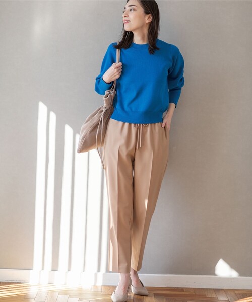 OPAQUE.CLIP(オペークドットクリップ)の「◆セットアップ対応 イージーテーパード【洗濯機洗い可/イージーケア】(その他パンツ・レディース・ブラック/ライトベージュ/サンドベージュ/グリーン・38/40/36/34/42)」の11枚目の写真