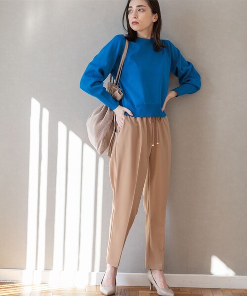 OPAQUE.CLIP(オペークドットクリップ)の「◆セットアップ対応 イージーテーパード【洗濯機洗い可/イージーケア】(その他パンツ・レディース・ブラック/ライトベージュ/サンドベージュ/グリーン・38/40/36/34/42)」の12枚目の写真