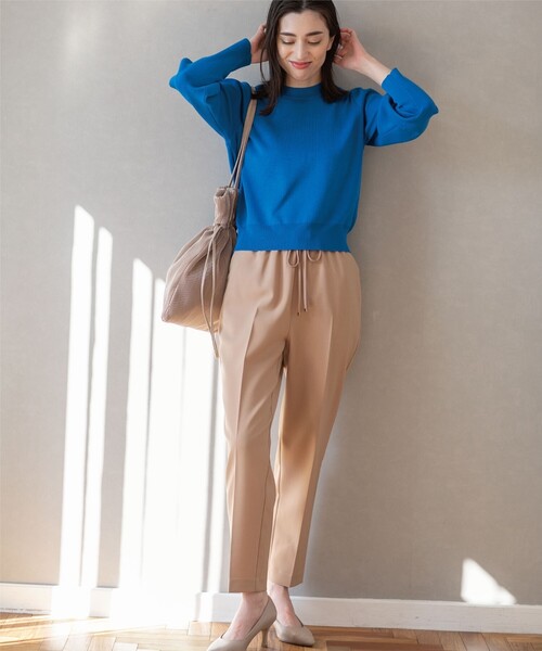 OPAQUE.CLIP(オペークドットクリップ)の「◆セットアップ対応 イージーテーパード【洗濯機洗い可/イージーケア】(その他パンツ・レディース・ブラック/ライトベージュ/サンドベージュ/グリーン・38/40/36/34/42)」の13枚目の写真