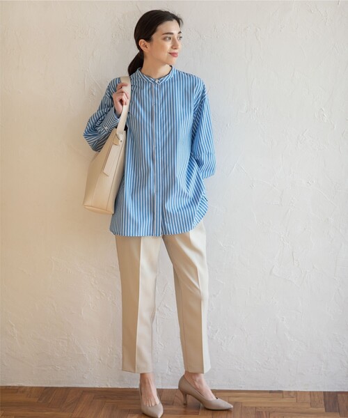 OPAQUE.CLIP(オペークドットクリップ)の「◆セットアップ対応 イージーテーパード【洗濯機洗い可/イージーケア】(その他パンツ・レディース・ブラック/ライトベージュ/サンドベージュ/グリーン・38/40/36/34/42)」の16枚目の写真