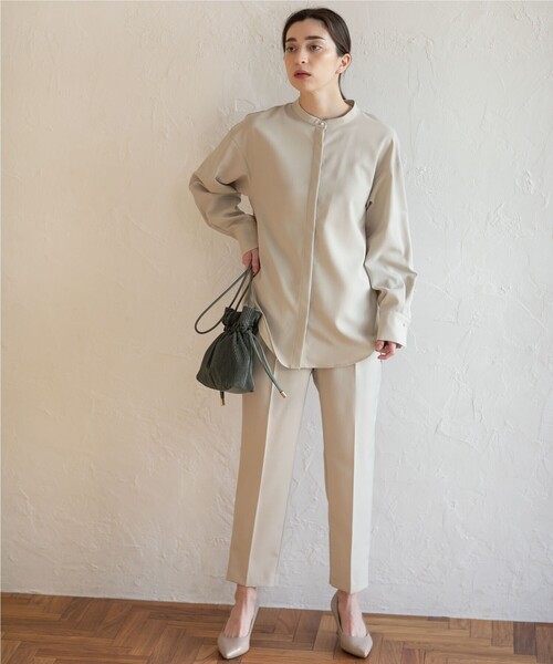 OPAQUE.CLIP(オペークドットクリップ)の「◆セットアップ対応 イージーテーパード【洗濯機洗い可/イージーケア】(その他パンツ・レディース・ブラック/ライトベージュ/サンドベージュ/グリーン・38/40/36/34/42)」の18枚目の写真