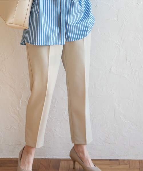 OPAQUE.CLIP(オペークドットクリップ)の「◆セットアップ対応 イージーテーパード【洗濯機洗い可/イージーケア】(その他パンツ・レディース・ブラック/ライトベージュ/サンドベージュ/グリーン・38/40/36/34/42)」の3枚目の写真