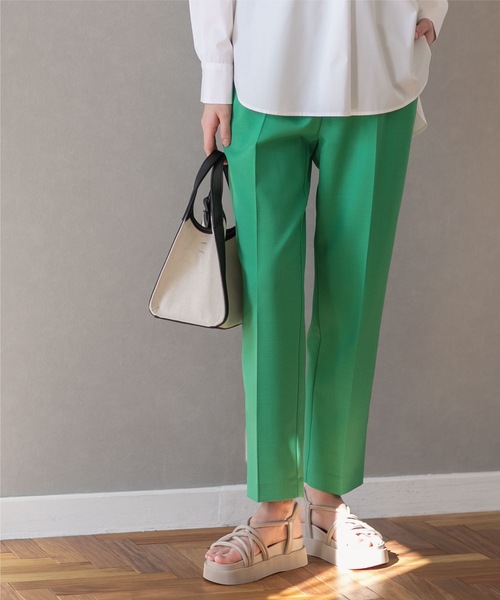 OPAQUE.CLIP(オペークドットクリップ)の「◆セットアップ対応 イージーテーパード【洗濯機洗い可/イージーケア】(その他パンツ・レディース・ブラック/ライトベージュ/サンドベージュ/グリーン・38/40/36/34/42)」の4枚目の写真