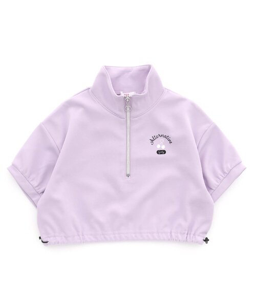 algy（アルジー）の「【吸水速乾】ジップトップス（Tシャツ/カットソー・キッズ・ブラック/オフホワイト/ラベンダー・XX-SMALL/X-SMALL/SMALL/MEDIUM）」の7枚目の写真