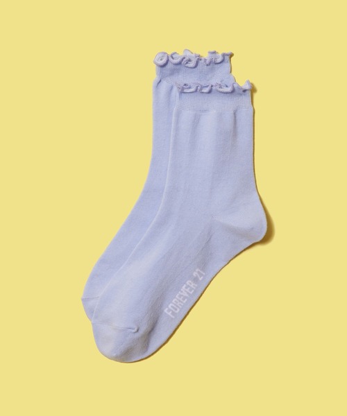 FOREVER 21(フォーエバー トゥエンティーワン)の「カラーメロウソックス(ソックス/靴下・レディース・ライトブルー/レッド系その他/ピンク系その他/オフホワイト・FREE)」の3枚目の写真