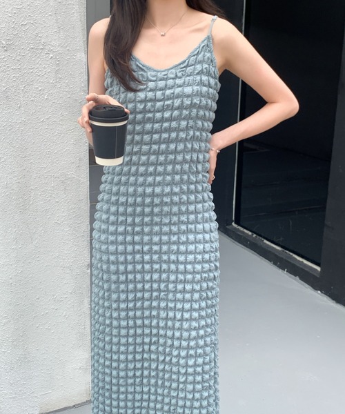 ABITOKYO(アビトーキョー)の「ポップコーンキャミソールワンピース(ワンピース・レディース・ブルーグレー/ホワイト/ブラック・S/M)」の5枚目の写真
