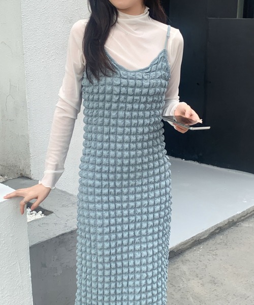 ABITOKYO(アビトーキョー)の「ポップコーンキャミソールワンピース(ワンピース・レディース・ブルーグレー/ホワイト/ブラック・S/M)」の18枚目の写真
