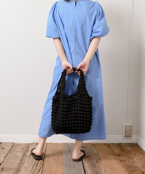 SVEC（シュベック）の「ポップコーン トートバッグ（トートバッグ・レディース・アイボリー/ブルー/パープル/ブラック・FREE）」の13枚目の写真