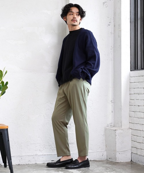 jiggys shop(ジギーズショップ)の「梨地 ワンタック テーパードスラックスアンクルパンツ(その他パンツ・メンズ・ブラック/ダークグレー/グレー/グリーン/ベージュ・X-LARGE/MEDIUM/LARGE)」の13枚目の写真
