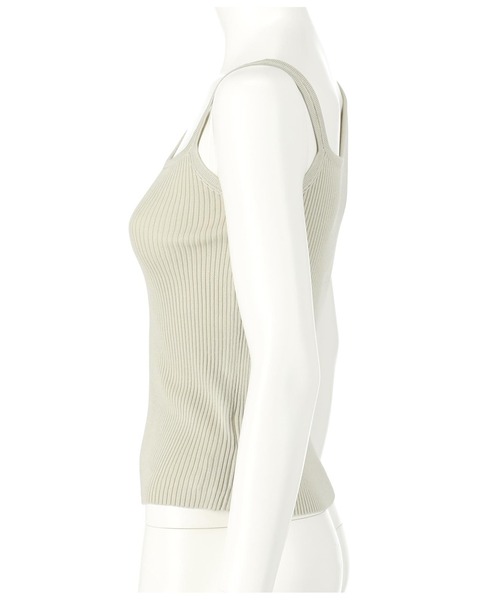 ANAP（アナップ）の「アシンメトリーノースリーブトップスカットソー（タンクトップ・レディース・イエロー×グリーン/アイボリー/ブラック・FREE）」の6枚目の写真