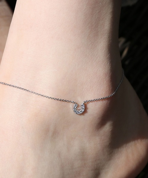 colleca la（コレカラ）の「ストーン付き ホースシューアンクレット（アンクレット・レディース・ゴールド/シルバー・FREE）」の4枚目の写真