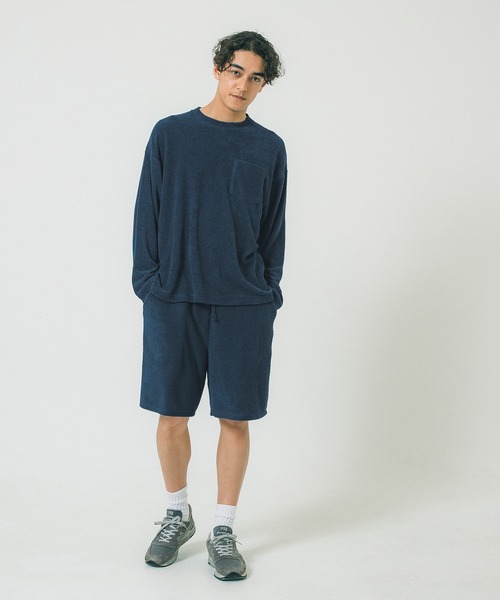 coca(coca)(コカ)の「メンズパイル地長袖Tシャツ(Tシャツ/カットソー・メンズ・ネイビー/ブラック/アイボリー・M/L/XL)」の4枚目の写真