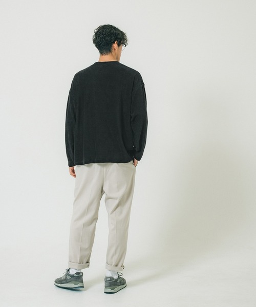 coca(coca)(コカ)の「メンズパイル地長袖Tシャツ(Tシャツ/カットソー・メンズ・ネイビー/ブラック/アイボリー・M/L/XL)」の10枚目の写真