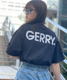 GERRY ジェリー ブランド ロゴ 胸ポケット バックプリント 刺繍 クルーネック 半袖 Tシャツ ティーシャツ