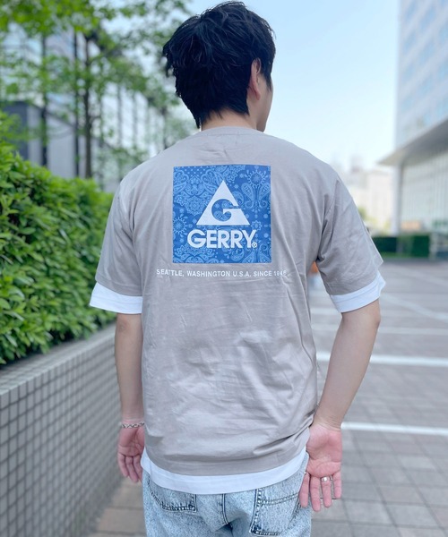 GERRY（ジェリー）の「GERRY ジェリー ブランド ロゴ 胸ポケット バックプリント 刺繍 クルーネック 半袖 Tシャツ ティーシャツ（Tシャツ/カットソー・メンズ・ブラック/アッシュグレー/ダークグリーン/グレイッシュベージュ/ブラック系その他/ブルー系その他/ホワイト系その他/ネイビー/イエロー系/グリーン系/ネイビー系/ブラック系/ベージュ系/ブルー系その他2/ホワイト系/ベージュ系その他2/グリーン系その他2/ホワイト系その他2/ブラック系その他2・L/LL/M）」の10枚目の写真