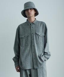 cotton tweed shirt jacket