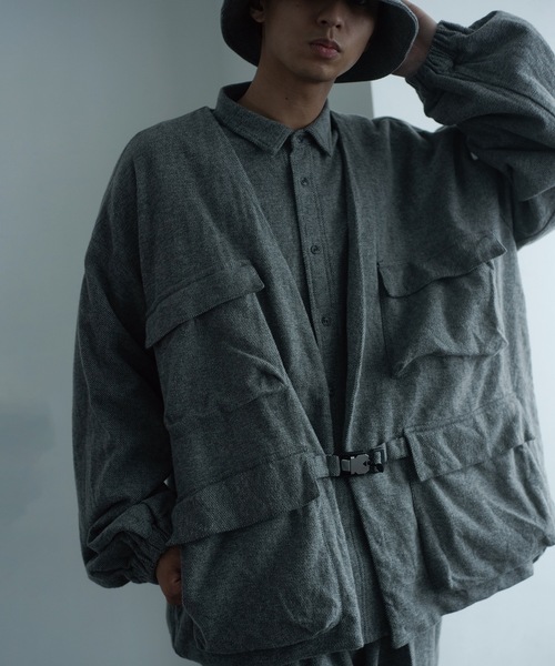 RYU（リュー）の「cotton tweed shirt jacket（テーラードジャケット・メンズ・グレー系1/グレー系2・2/4）」の21枚目の写真
