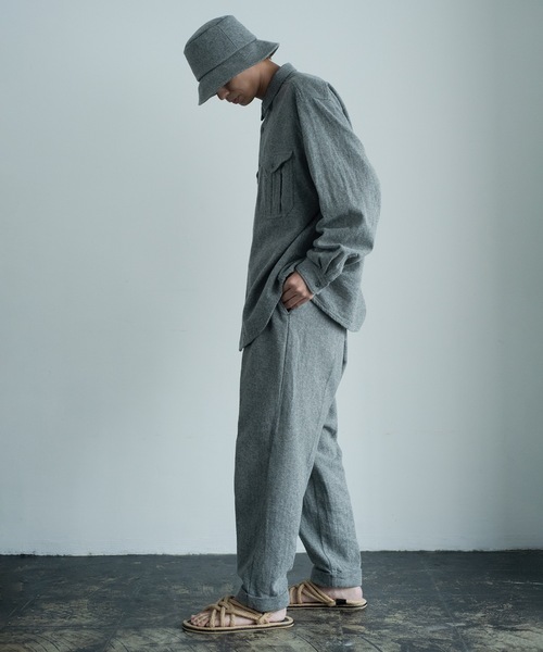 RYU（リュー）の「cotton tweed shirt jacket（テーラードジャケット・メンズ・グレー系1/グレー系2・2/4）」の11枚目の写真