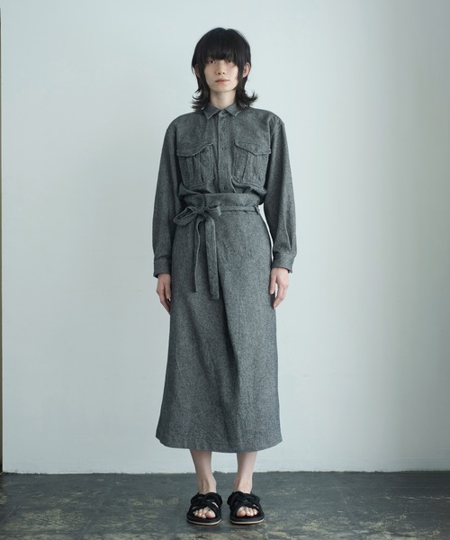 RYU（リュー）の「cotton tweed shirt jacket（テーラードジャケット・メンズ・グレー系1/グレー系2・2/4）」の3枚目の写真