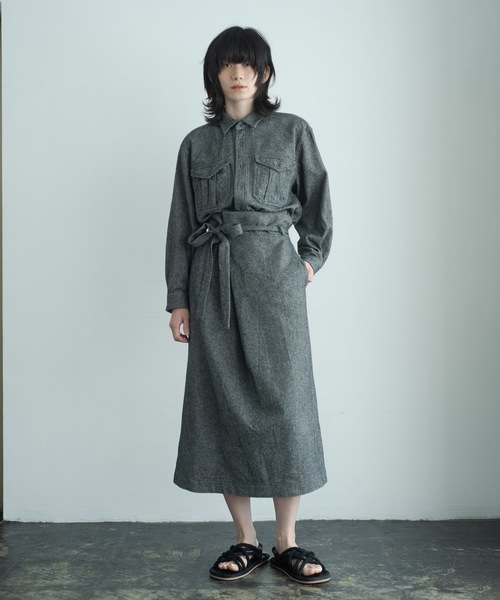 RYU（リュー）の「cotton tweed shirt jacket（テーラードジャケット・メンズ・グレー系1/グレー系2・2/4）」の8枚目の写真