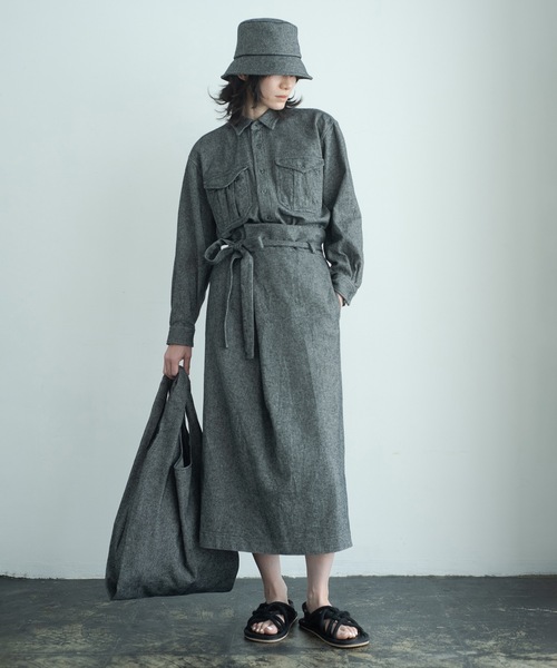 RYU（リュー）の「cotton tweed shirt jacket（テーラードジャケット・メンズ・グレー系1/グレー系2・2/4）」の6枚目の写真