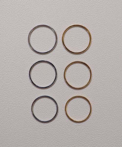 Monocoro toppi（モノコロトッピ）の「【金属アレルギー対応】1mm 極細 サージカルステンレスリング（リング・レディース・ゴールド/シルバー・7号/9号/11号）」の10枚目の写真