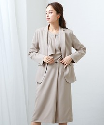 7days Life Styling（セブンデイズライフスタイリング）の「【洗える】ドビー素材セットアップスカートスーツ（テーラードジャケット＋半袖ブラウス＋ひざ下丈スカート）（スーツセット）」