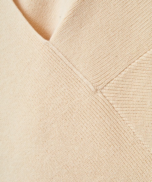 MANOF（マノフ）の「FRONT CROSS KNIT TOPS（Tシャツ/カットソー・レディース・アイボリー/ブラック・FREE）」の22枚目の写真