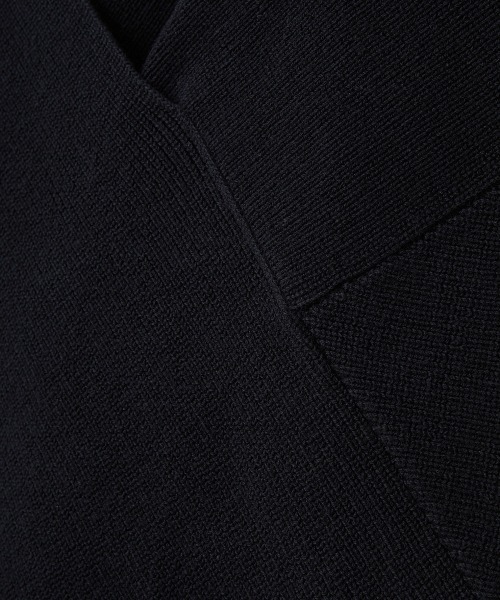 MANOF（マノフ）の「FRONT CROSS KNIT TOPS（Tシャツ/カットソー・レディース・アイボリー/ブラック・FREE）」の5枚目の写真