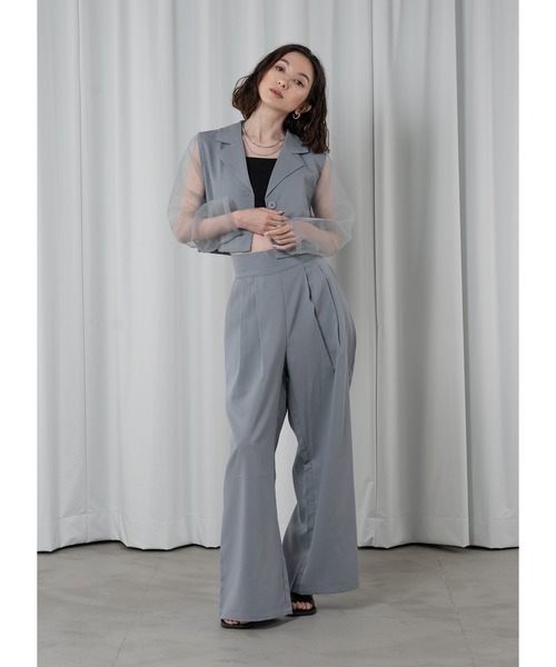 【crewre】レイヤードシアージャケット ベージュ 3 crewre online shop / レイヤードシアージャケット