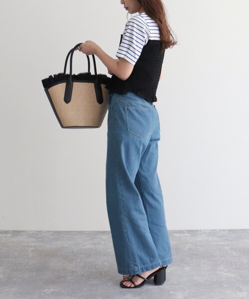 fredy emue（フレディエミュ）の「【WEB限定】ボーダー＋ビスチェ風プルオーバー（Tシャツ/カットソー・レディース・ブラック系その他/ブルー系その他・38）」の10枚目の写真