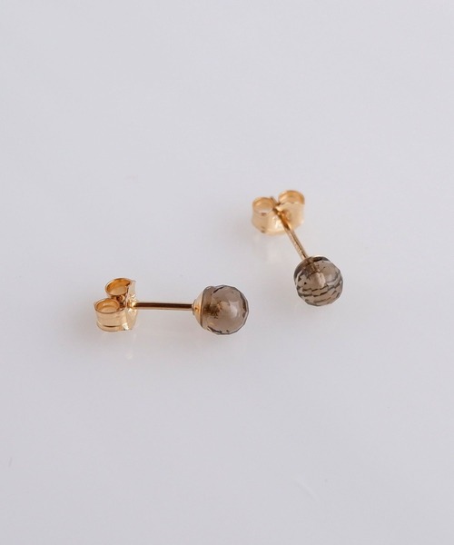 CERCA(チェルカ)の「SARINOHANA/天然石小粒一粒スタッドピアス/14KGF(ピアス(両耳用)・レディース・ピンク/パープル/ブラウン/B/A/C/D・FREE)」の8枚目の写真
