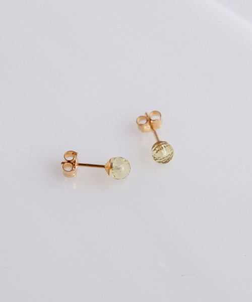 CERCA(チェルカ)の「SARINOHANA/天然石小粒一粒スタッドピアス/14KGF(ピアス(両耳用)・レディース・ピンク/パープル/ブラウン/B/A/C/D・FREE)」の18枚目の写真