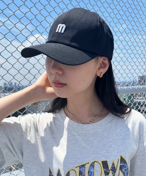 CLEA(クレア)の「【全5色】m字フロント刺繍キャップ(キャップ・レディース・ブルー/アイボリー/ブラック/オレンジ/イエロー・FREE)」の17枚目の写真