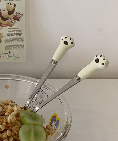 Made in I（メイドインアイ）の「アニマルカトラリー２本セット（カトラリー・レディース・ホワイト/ピンク/アイボリー/ブラック・FREE）」の13枚目の写真