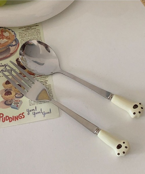 Made in I（メイドインアイ）の「アニマルカトラリー２本セット（カトラリー・レディース・ホワイト/ピンク/アイボリー/ブラック・FREE）」の17枚目の写真