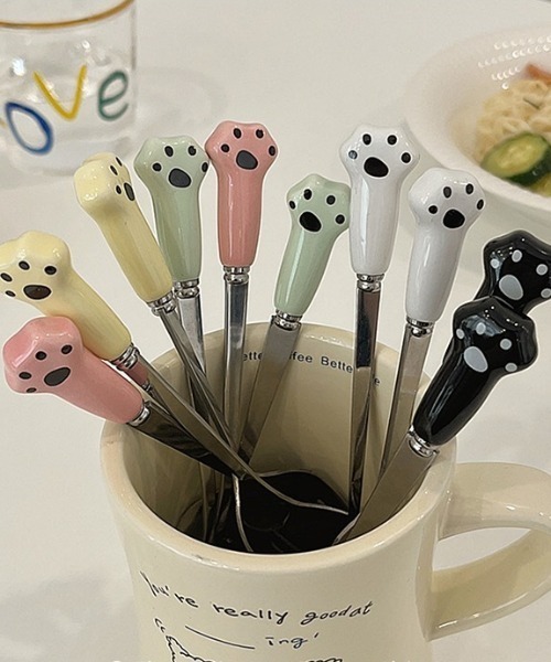 Made in I（メイドインアイ）の「アニマルカトラリー２本セット（カトラリー・レディース・ホワイト/ピンク/アイボリー/ブラック・FREE）」の18枚目の写真