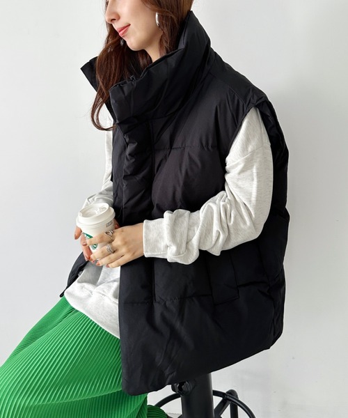アングリッド  ダウンベスト allureville ダウンベスト ベスト ライトタフタショートダウン