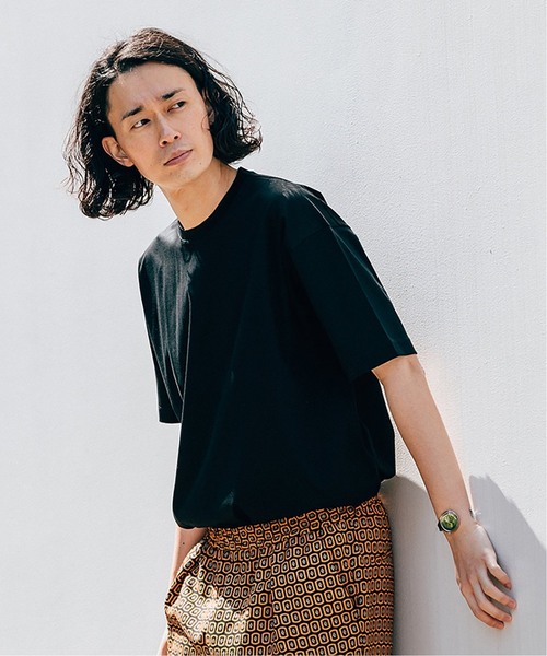 EDIFICE(エディフィス)の「《追加販売》アルビニスタ スムース クルーネック Tシャツ(Tシャツ/カットソー・メンズ・ブラウン/ライトグレー/ブラック/ブルー系その他/ホワイト・SMALL/LARGE/MEDIUM)」の14枚目の写真