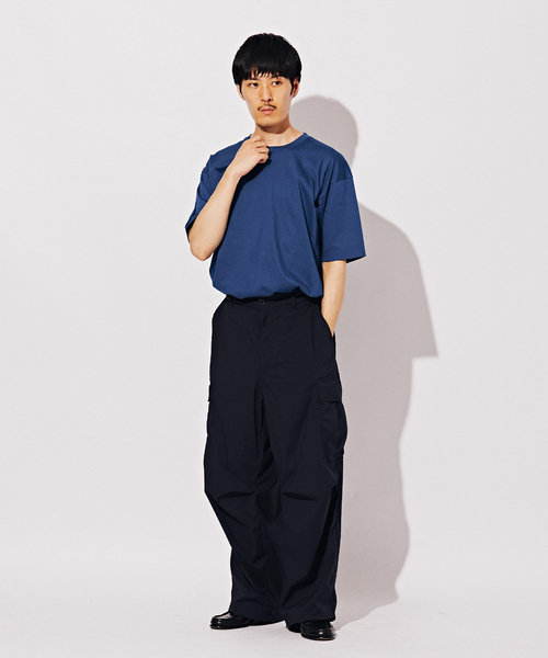 EDIFICE(エディフィス)の「《追加販売》アルビニスタ スムース クルーネック Tシャツ(Tシャツ/カットソー・メンズ・ブラウン/ライトグレー/ブラック/ブルー系その他/ホワイト・SMALL/LARGE/MEDIUM)」の19枚目の写真