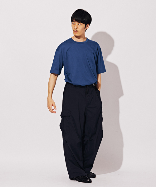 EDIFICE(エディフィス)の「《追加販売》アルビニスタ スムース クルーネック Tシャツ(Tシャツ/カットソー・メンズ・ブラウン/ライトグレー/ブラック/ブルー系その他/ホワイト・SMALL/LARGE/MEDIUM)」の8枚目の写真