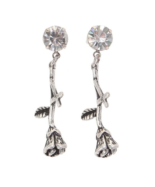 EATME（イートミー）の「クロスローズピアス（ピアス（両耳用）・レディース・シルバー・FREE）」の7枚目の写真