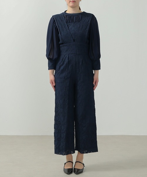 Kana（カナ）の「幾何学柄 レース セットアップ パンツ パーティー