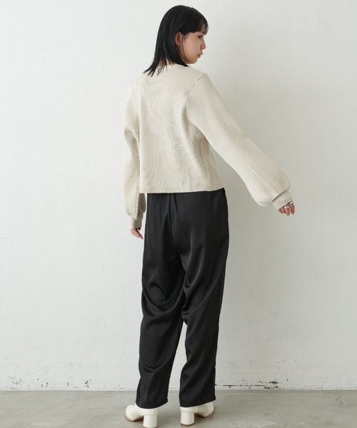 Aunt Marie's（アントマリーズ）の「【新色追加！】ジップリブニットカーディガン（カーディガン/ボレロ・レディース・アイボリー/ブラック/ブルー/ピンク・FREE）」の12枚目の写真