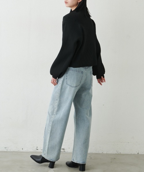 Aunt Marie's（アントマリーズ）の「【新色追加！】ジップリブニットカーディガン（カーディガン/ボレロ・レディース・アイボリー/ブラック/ブルー/ピンク・FREE）」の5枚目の写真