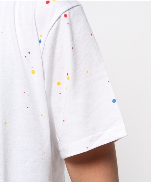 WEGO（ウィゴー）の「WEGO/スプラッタープリントTシャツ（Tシャツ/カットソー・メンズ・ホワイト/杢グレー・MEDIUM/LARGE）」の7枚目の写真