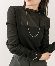 mystic | 【新色追加！】チュールハイネックプルオーバー(Tシャツ/カットソー)