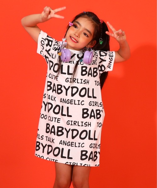 BABYDOLL 半袖パーカー 紺 90 熱い 