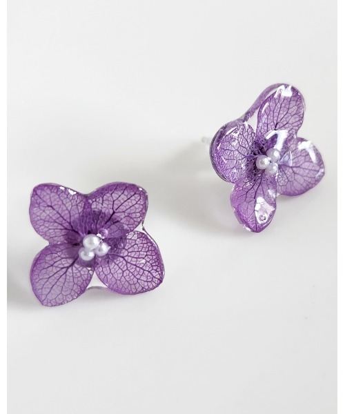 CERCA（チェルカ）の「Tresor*/紫陽花　サージカルステンレスピアス（ピアス（両耳用）・レディース・ピンク/ホワイト/ラベンダー/ブルー/ミント・FREE）」の14枚目の写真