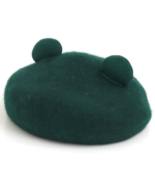 apres les cours（アプレレクール）の「tiny bear 耳付きベレー帽（ハンチング/ベレー帽・キッズ・ブラウン/グリーン・50/54）」の12枚目の写真